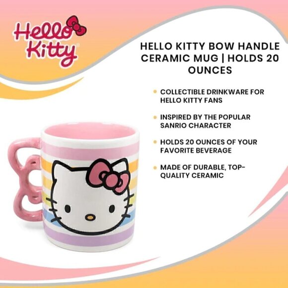HELLO KITTY BOW HANDLE CERAMIC MUG FINAL PRICE - Picture 3 of 8